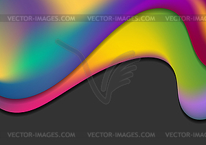 Colorful liquid waves abstract background - vector clipart