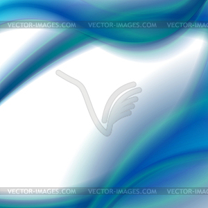 Abstract blue smooth wavy background - vector clip art