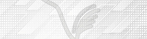 Light grey abstract technology header banner - vector image