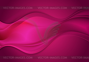 Bright purple abstract smooth wavy background - vector clip art