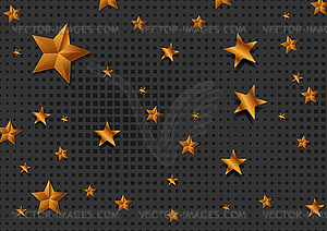 Абстрактный фон с золотыми и бронзовыми звездами - изображение в векторном формате