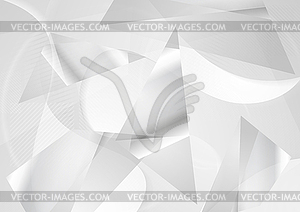 Grey hi-tech abstract polygonal background - vector image