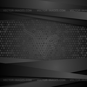 Abstract corporate black stripes tech background - vector image