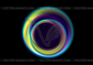 Красочный светящийся абстрактный круглый фон с логотипом - векторный клипарт Royalty-Free