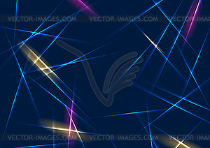 Colorful glowing laser beams lines abstract - vector clipart
