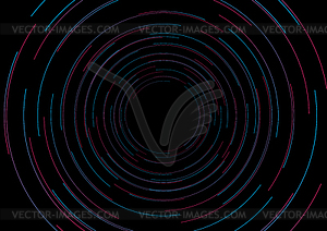Dark circular lines abstract futuristic background - vector image