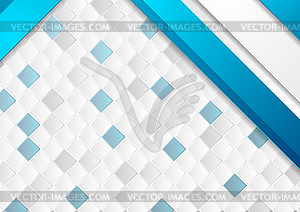 Blue grey corporate background with squares mosaic - vector image
