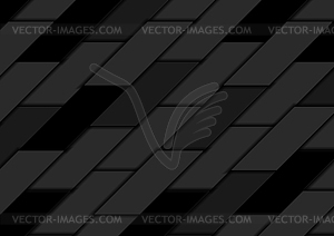 Абстрактная черная геометрическая плитка на фоне хай-тек - векторный клипарт