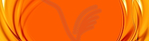 Abstract shiny bright orange waves banner design - vector EPS clipart