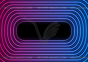 Bright neon glowing retro frame abstract background - stock vector clipart
