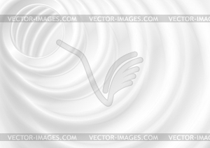 Grey white smooth waves abstract background - vector image
