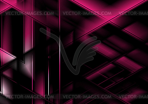 Dark purple glowing glossy polygonal background - vector image