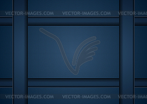 Dark blue abstract corporate tech background - vector clipart
