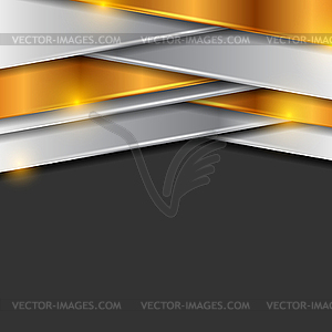 Bronze and silver abstract tech background - vector clip art