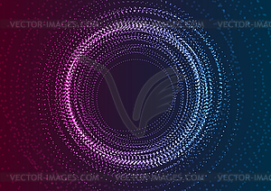 Neon flowing futuristic particles abstract - vector image