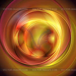 Orange purple abstract glowing circles background - vector image