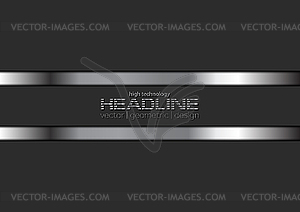 Silver metallic stripes - vector clipart