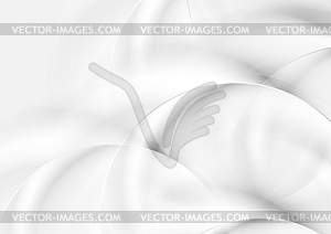 Abstract white grey wavy circles background - vector image
