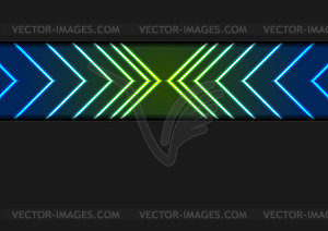 Technology abstract black background with neon - vector clipart