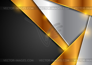 Bronze and silver abstract tech background - vector image
