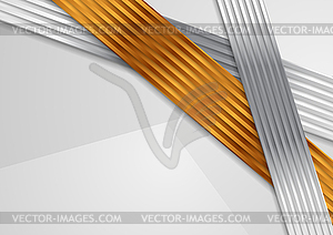 Абстрактная фирменная бронзовая и серебряная полоска - векторное изображение EPS