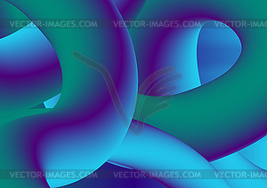 Colorful gradient 3d wavy liquid shapes background - vector clip art