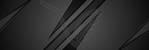 Abstract black concept tech banner design - vector clipart