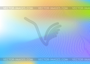 Colourful curved wavy lines abstract background - vector clipart