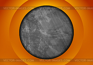Grunge tech material orange and dark grey background - royalty-free vector clipart