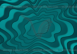 Bright turquoise abstract corporate wavy background - royalty-free vector clipart