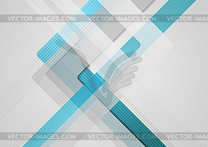 Blue grey geometric abstract tech background - vector clip art