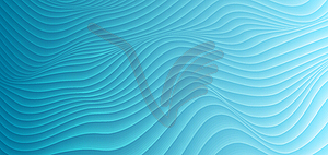 Абстрактный синий фон преломления изогнутых волн - векторное изображение EPS