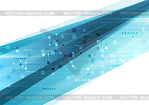 Blue abstract technology futuristic art background - vector image