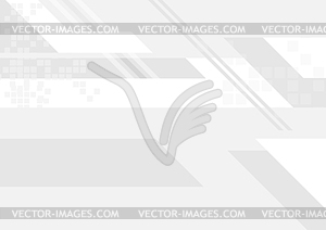 Grey white tech geometry abstract background - white & black vector clipart