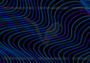 Темные изогнутые линии, волны, абстрактный фон - иллюстрация в векторном формате