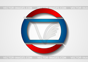 Blue and red abstract corporate logo design - vector clipart