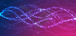 Blue purple concept shiny DNA abstract background - vector image