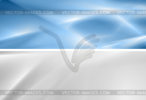 Grey and blue smooth gradient abstract banners - vector clipart