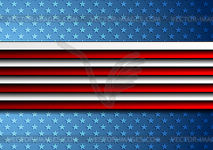 Corporate concept USA flag abstract background - vector clipart