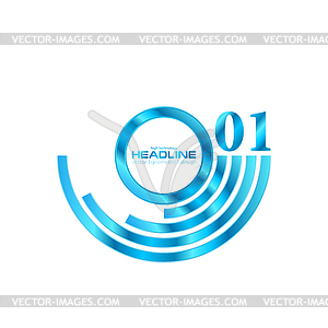 Абстрактный ярко-синий фон с логотипом бренда - векторный дизайн
