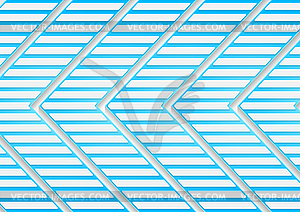 Абстрактный фон с синими и белыми стрелками из технической бумаги - изображение в формате EPS