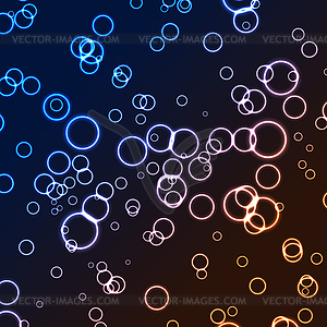 Colorful neon geometric circles abstract background - vector image