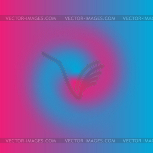Голографический жидкий гладкий абстрактный фон с завихрениями - клипарт в векторном формате