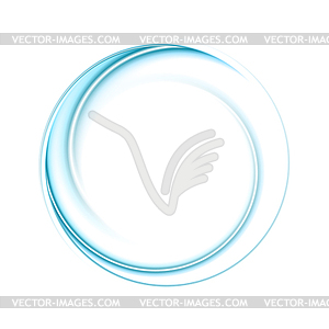 Технология ярко-синего гладкого абстрактного круглого логотипа - векторный клипарт Royalty-Free