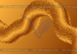 Bright bronze fluffy wave abstract modern deluxe - vector image