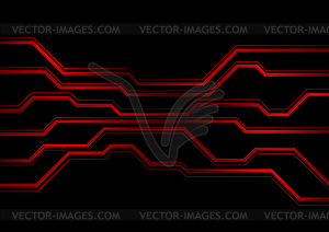 Dark red glossy circuit board lines abstract tech - vector clipart