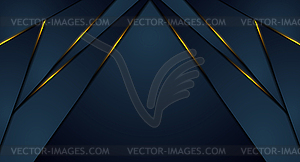 Dark blue abstract background with orange glowing - vector image