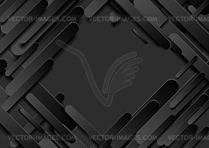 Abstract black hi-tech diagonal shapes geometric - vector image