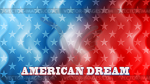 USA flag colors and stars abstract wavy american - vector image
