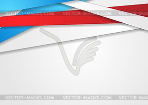 Red and blue stripes abstract corporate background - vector clipart